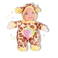 Reig Baby-Puppe Musikalisches Plüschtier 35 cm Giraffe
