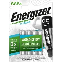 Energizer Wiederaufladbare Batterien AAA - 800 mAh EXTREME - 4 St.