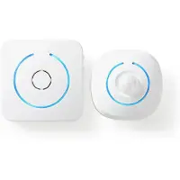 Nedis Bewegungsmelder Alarm - Batteriebetrieben - 6x AA/LR6 - 85 dB - Erfassungsbereich: 6 m - Wand - Blau / Weiss