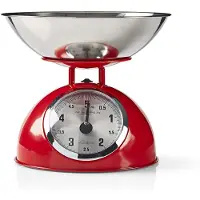 Nedis Küchenwaage Retro Ana Logo Metall Rot, KASC110RD