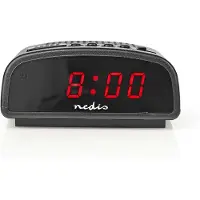 Nedis Digital-Schreibtisch-Wecker - LED - Snooze-Funktion - Schwarz