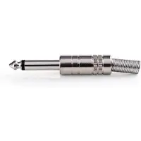 Nedis Audio-Anschluss - Gerade - Stecker - Vernickelt - Lot - Kabeleingangsdurchmesser: 6.8 mm - Metall - Metall - Plastikbeutel - 25 Stück