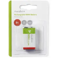 Nedis Wiederaufladbarer Ni-MH-Batterie E-Block - 8.4 V DC - 250 mAh - vorgeladen - 1 Packung - 6LR61