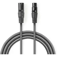Nedis Cotg15012gy200 Dmx-adapterkabel Xlr 3-polig M-xlr 3-polig F Vernickelt 20 M