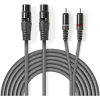 Nedis Audiokabel XLR 2 x XLR d 3 Pin Buchse - 2 x RCA