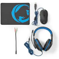Nedis Gaming-Combo-Kit (Headset, Maus und Mousepad)