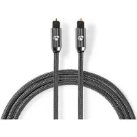 Nedis Optisches Audiokabel | Toslink Stecker | Toslink Stecker | 3.00 m | rund | Baumwolle | Gun Met