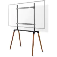 Ginza.se TV Bodenständer - 60 - 75 " - maximal unterstützes Bildschirmgewicht: 40 kg - Scandinavian Design - Anti-Kipp-Gurt - Schnappverschluss - Aluminium / Stahl - Schwarz