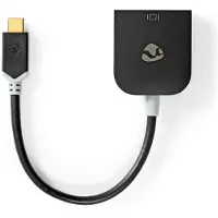 Nedis USB-C Adapter - USB 3.2 Gen 1 - USB-C Stecker - VGA Buchse - 1920x1200 - 0.20 m - Rund - Vergoldet - PVC - Anthrazit - Box