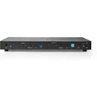 Nedis Hdmi-matrix-switch 4x2 4xhdmi-eingang Auf 2xhdmi//2xtoslink-ausgang 4k Fernbedienung Metall 2x3.5 Mm 60hz