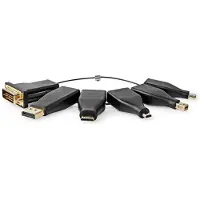 Nedis HDMI -Adapter - DisplayPort Stecker / DVI-D 24+1-Pin Stecker / HDMI Micro Stecker / HDMI Mini Stecker / Mini DisplayPort Stecker / USB-C Stecker - HDMI Ausgang - Vergoldet - Gerade