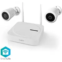 Nedis SmartLife Drahtloses Kamerasystem - 2 x Kamera - Full HD 1080p - IP65 - Nachtsicht - Weiss