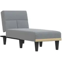 vidaXL Chaiselongue Hellgrau Stoff