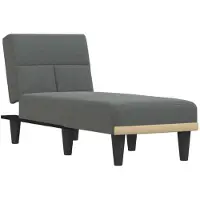 vidaXL Chaiselongue Dunkelgrau Stoff