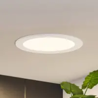 PRIOS LED-Einbaulampe Cadance, weiß, 22 cm, 3er-Set, CCT Cadance , dimmbar, weiß / opal, für Badezimmer, Aluminium, Modern