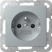 Gira Steckd. Erdstift + SP System 55 F Alu 448526