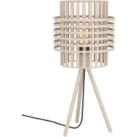 Stars of Light Tischlampe Oltamar, Stativ Nachttischlampe, elegante Dreibein Tischleuchte aus Metall in Sandfarben, Deko-Lampe mit E27 Fassung