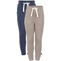 Minymo Jogginghosen - 2er-Pack - Licht Braun Meliert/Blau Melier - - 6 Jahre (116) - Jogginghosen