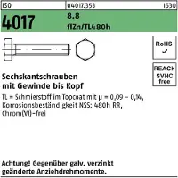 Bufab Sechskantschraube ISO 4017 VG M 6 x 10 8.8 zinkbesch. Gleitmittel flZnnc 480h-L