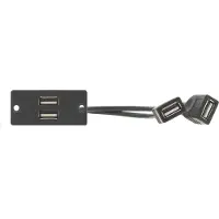 Kramer WU-2AA Wall-Plate Einsatz mit 2x USB 2.0 -A Durchgangsverbinder