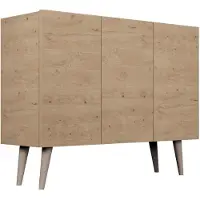 Petits-meubles Buffet Toronto mit 3 Türen, Holzoptik, 120cm
