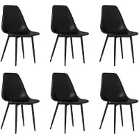 vidaXL Esszimmerstühle 6 Stk. Schwarz PP