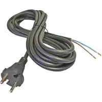 Emos Netzkabel Gummi 2x 1,5mm2, 3m, schwarz