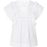 Neo Noir Damen Blusen Jayla S Voile Top - Wit - Größe 38