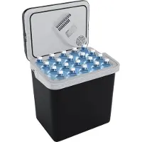 Auronic Kühlbox Elektrisch 12V und 230 Volt - Camping Kühlschrank - Auto - Kühlen und Wärmen - 25L - Frigobox - Schwarz