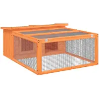 vidaXL Kaninchenstall Braun 117,5x97x47,5 cm Massivholz Kiefer