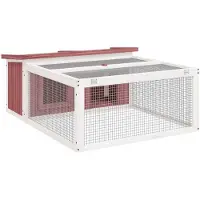 vidaXL Kaninchenstall Mokka 117,5x97x47,5 cm Massivholz Kiefer
