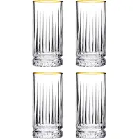 Pasabahce Longdrink Elysia 28 cl - Transparent Gold 4 Stück