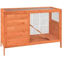 vidaXL Kaninchenstall Braun 103x44x69,5 cm Massivholz Kiefer