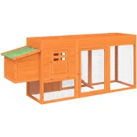 vidaXL Hühnerstall Braun 204x50x84 cm Massivholz Kiefer