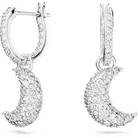 Swarovski Ohrringe - Luna drop earrings, Moon, Rhodium plated - Gr. unisize - in Weiß - für Damen