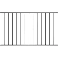 vidaXL Zaunelement Woerden Pulverbeschichteter Stahl 163x100 cm Schwarz