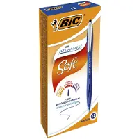 BIC Atlantis Druckkugelschreiber Soft, blau, 12 Stück