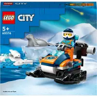 LEGO 60376 City Arktis-Schneemobil, Konstruktionsspielzeug-Set mit 3 Tier-Figuren und einer Explorer-Minifigur, Spielzeug für Kinder ab 5 Jahren