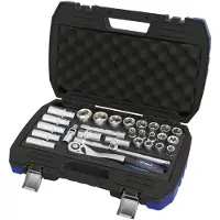 Hyundai Steckschlüsselsatz HY-59653, 29-teilig, 1/2 Zoll Ratsche 72 Zähne