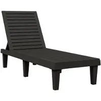 vidaXL Sonnenliege Schwarz 155x58x83 cm Polypropylen
