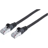 Intellinet Netzwerkkabel mit Cat6a-Stecker und Cat7-Rohkabel, S/FTP, 100% Kupfer, LS0H, 10 m, schwarz, 10 m, Cat7, S/FTP (S-STP), RJ-45, RJ-45, Schwarz