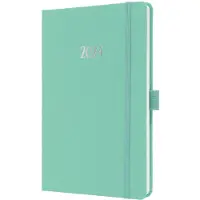 Sigel Wochenkalender Jolie 2024 ca. A5 1 Woche/2 Seiten Hardcover mighty mint