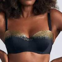 Marlies Dekkers Badmode Gemoldefer Bikini BH Isthar | Grösse: 85E | Farbe: Schwarz/Gold