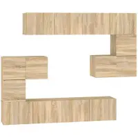 vidaXL TV-Wandschrank Sonoma-Eiche Holzwerkstoff