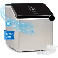 Klarstein Eiswürfelmaschine Klein, 2,5L Eiswürfelbereiter, Eiswürfelmaschine für Mittelgroße, Klare Eiswürfel, Schnelle Mini-Eiswürfelmaschine, Eiswürfelbereiter mit Sicherheitsalarm, 13kg/24h