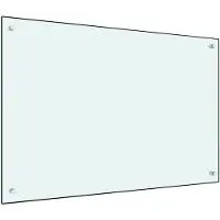 vidaXL Küchenrückwand Milchweiß 90x60 cm Hartglas