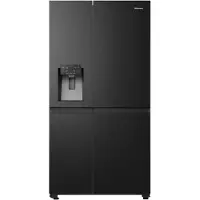 Hisense RS818N4TFE Side-by-Side Kühl/Gefrierkombi, NoFrost, Wifi, Eiswürfelspender, schwarz
