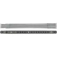 Bmi Gliedermaßstab L.2m B.14mm mm/cm EG II Alu.schwarz