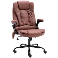 vidaXL Bürostuhl mit Massagefunktion Hellbraun Wildleder-Optik