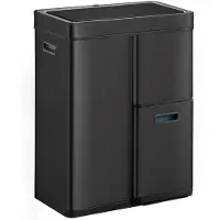EKO - Mirage Plus Sensor Recycler Abfalleimer 30+15+15 Liter - Powder coated steel Plastic - Schwarz